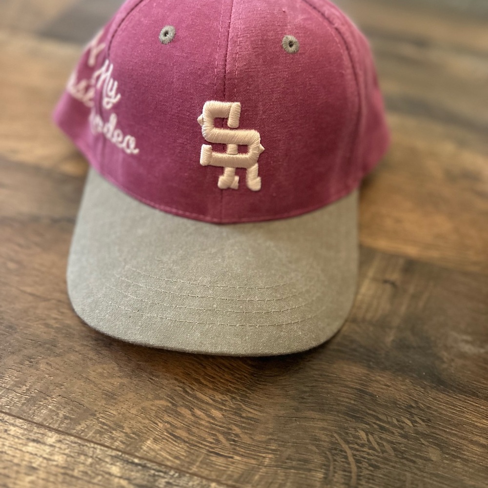 Stylish Two-Tone Cap - Maroon and Gray